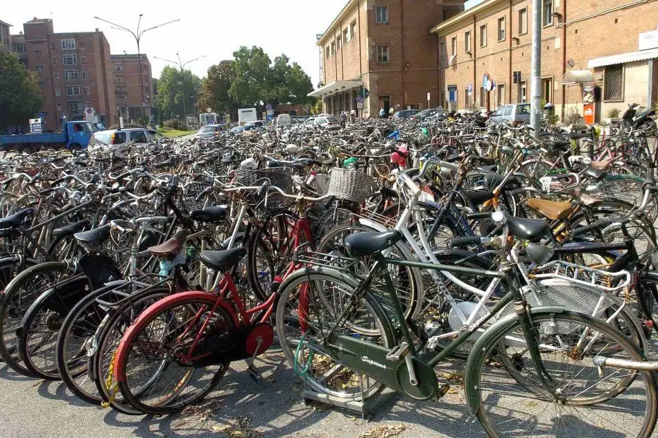 Un parcheggio di bici