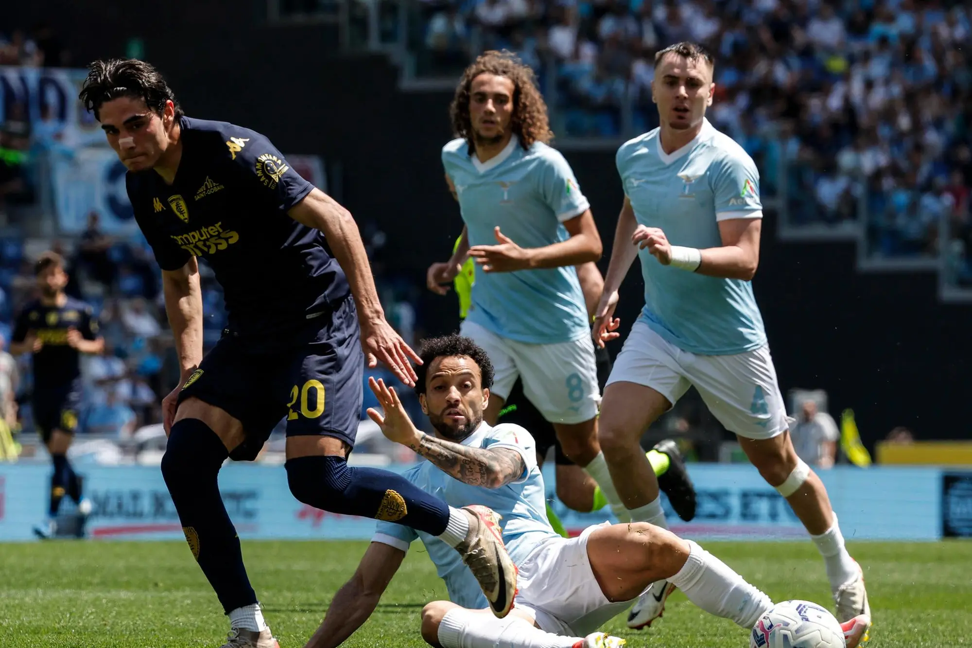 Lazio’s Felipe Anderson in action during the Italian Serie A soccer match between SS Lazio vs Empoli FC at the Olimpico stadium in Rome, Italy, 12 May 2024. ANSA/GIUSEPPE LAMI
