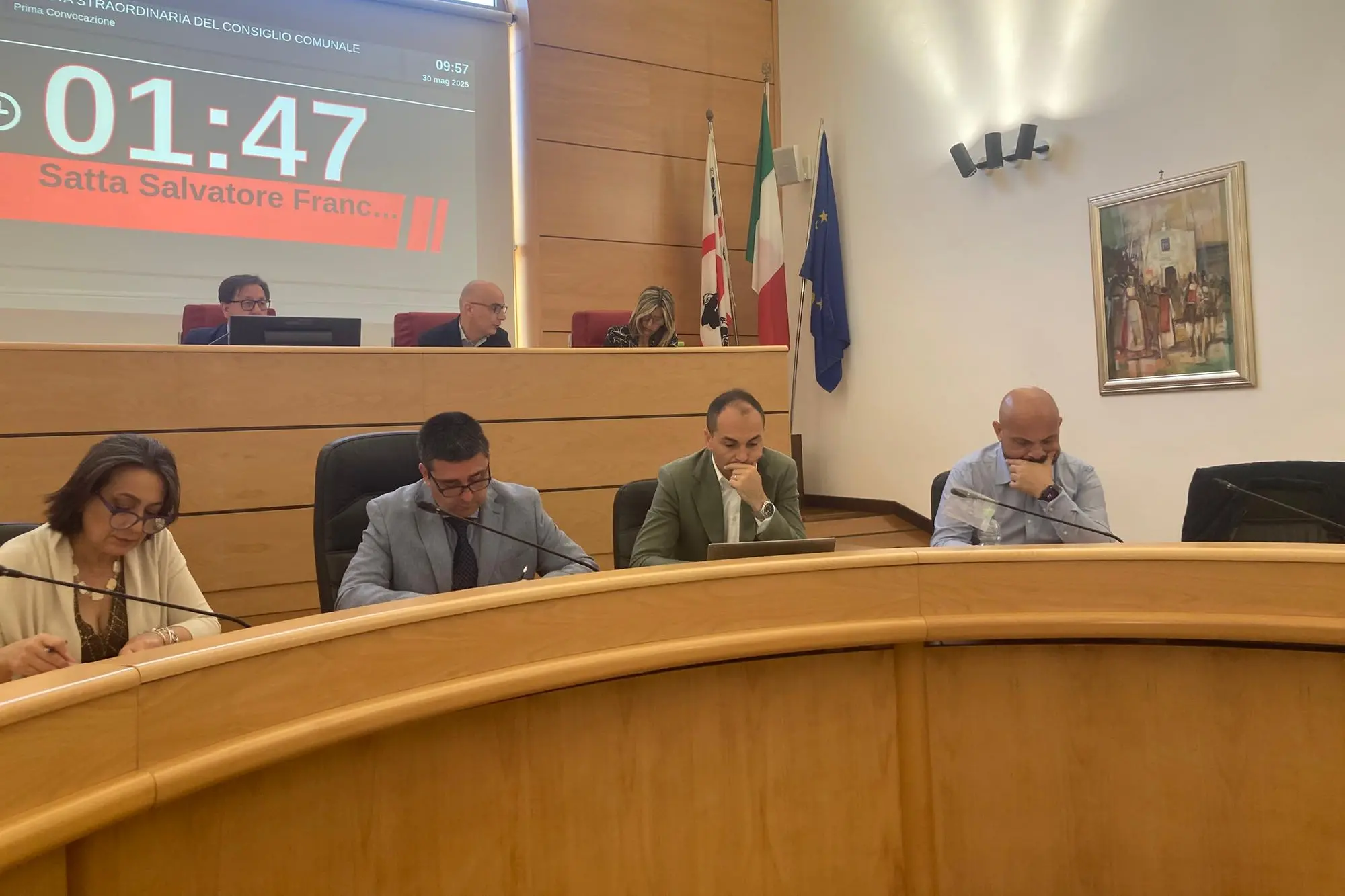 La seduta consiliare a Porto Torres (foto Pala)