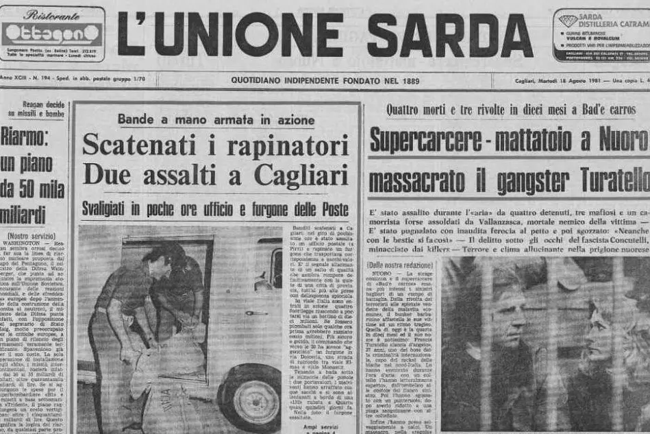 #AccaddeOggi, 18 agosto 1981: il gangster Francis Turatello massacrato nel carcere di Nuoro