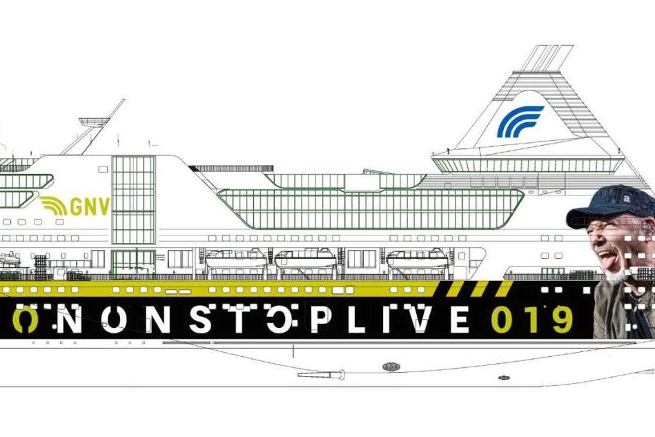 Particolare del rendering della nave (foto da ufficio stampa @GNV)