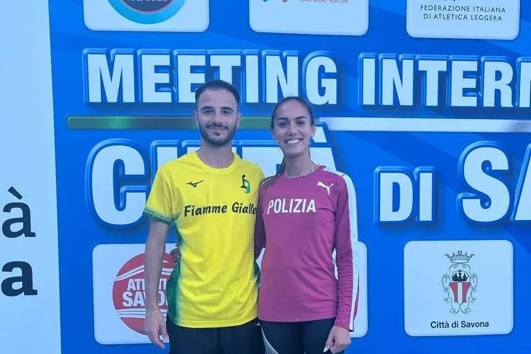 Lorenzo Patta, 23 anni, e Dalia Kaddari 22 anni al Meeting Internazionale Città di Savona (foto Lasio).