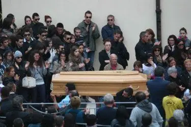 Il funerale di Matteo Boi