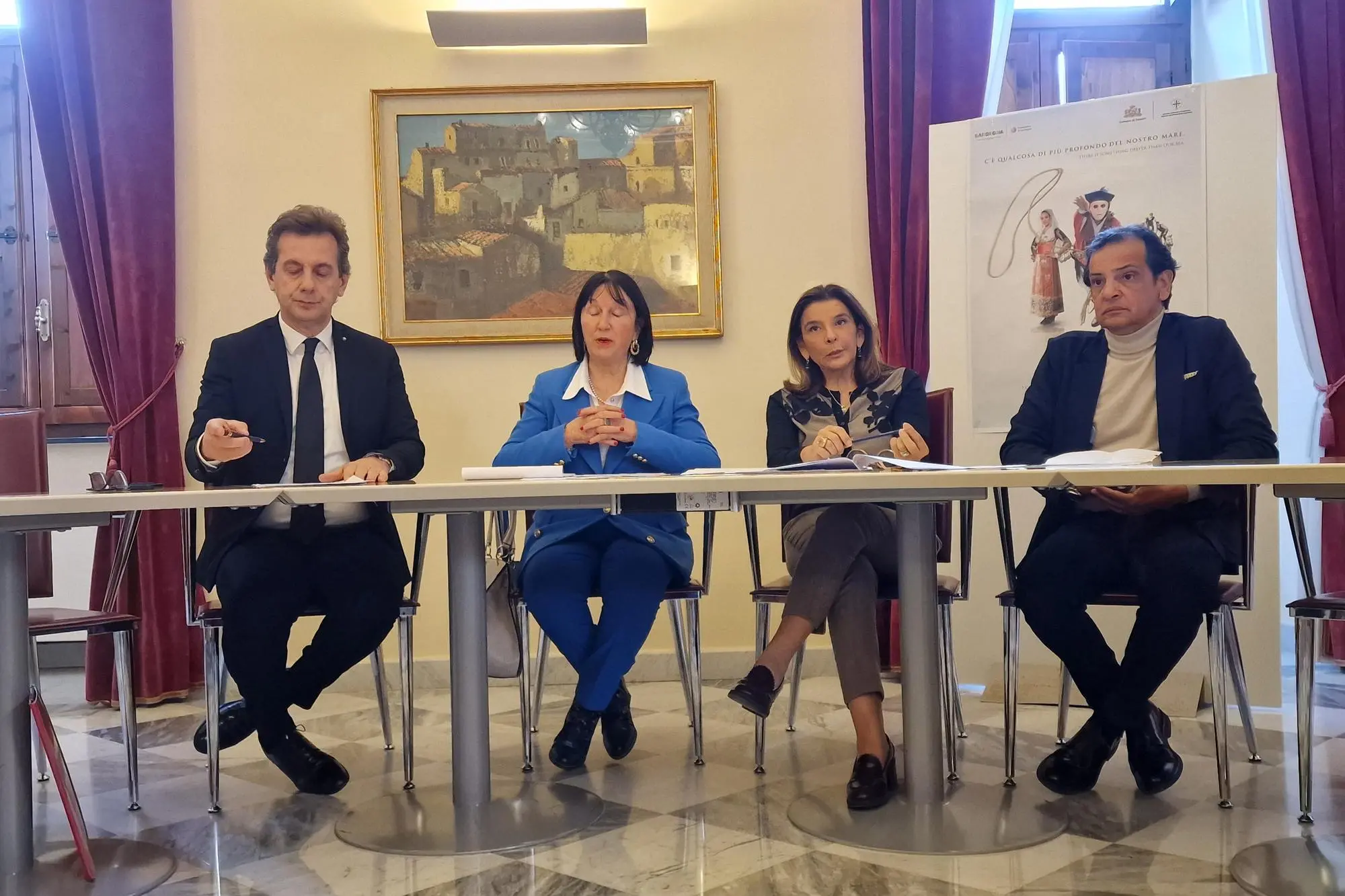 Sassari, la conferenza stampa della Cavalcata Sarda (foto Floris)