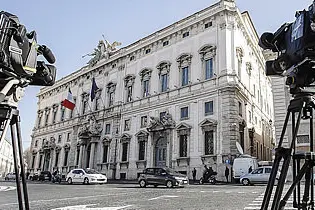 Esterno del Palazzo della Corte Costituzionale a Roma, 24 Gennaio 2017. ANSA/ GIUSEPE LAMI