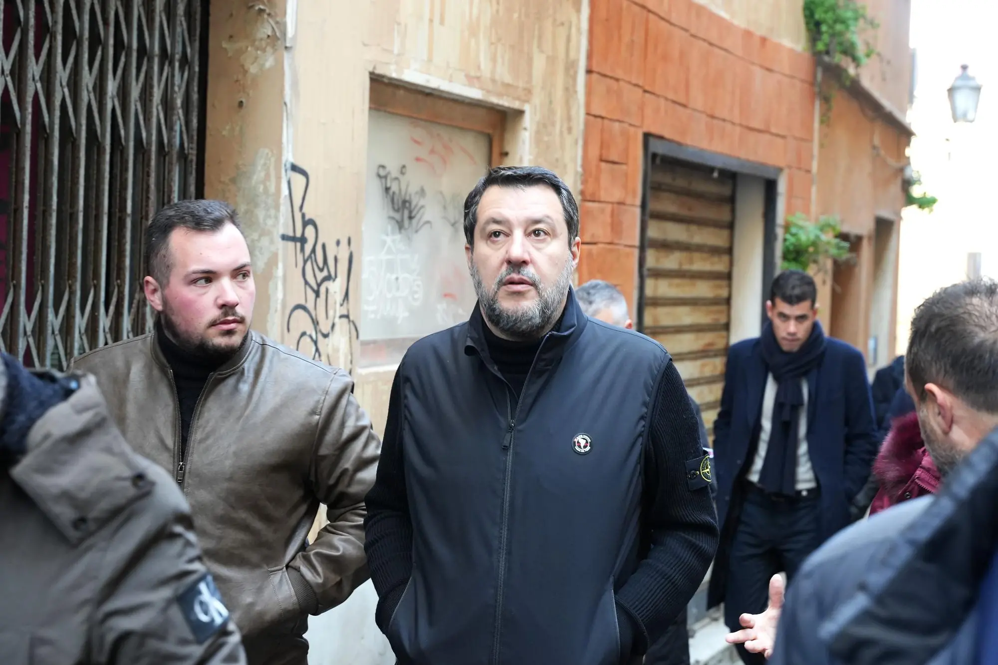 Matteo Salvini a Sassari (foto Floris)