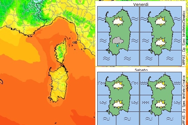 La Sardegna respira nel fine settimana: temperature in calo di almeno 10 gradi