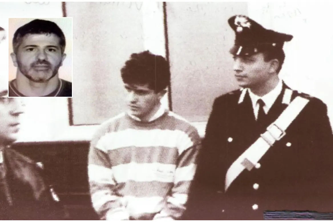 Sandro Arzu dopo la condanna per omicidio nel 1993 e, nel riquadro, in una foto più recente (Archivio)