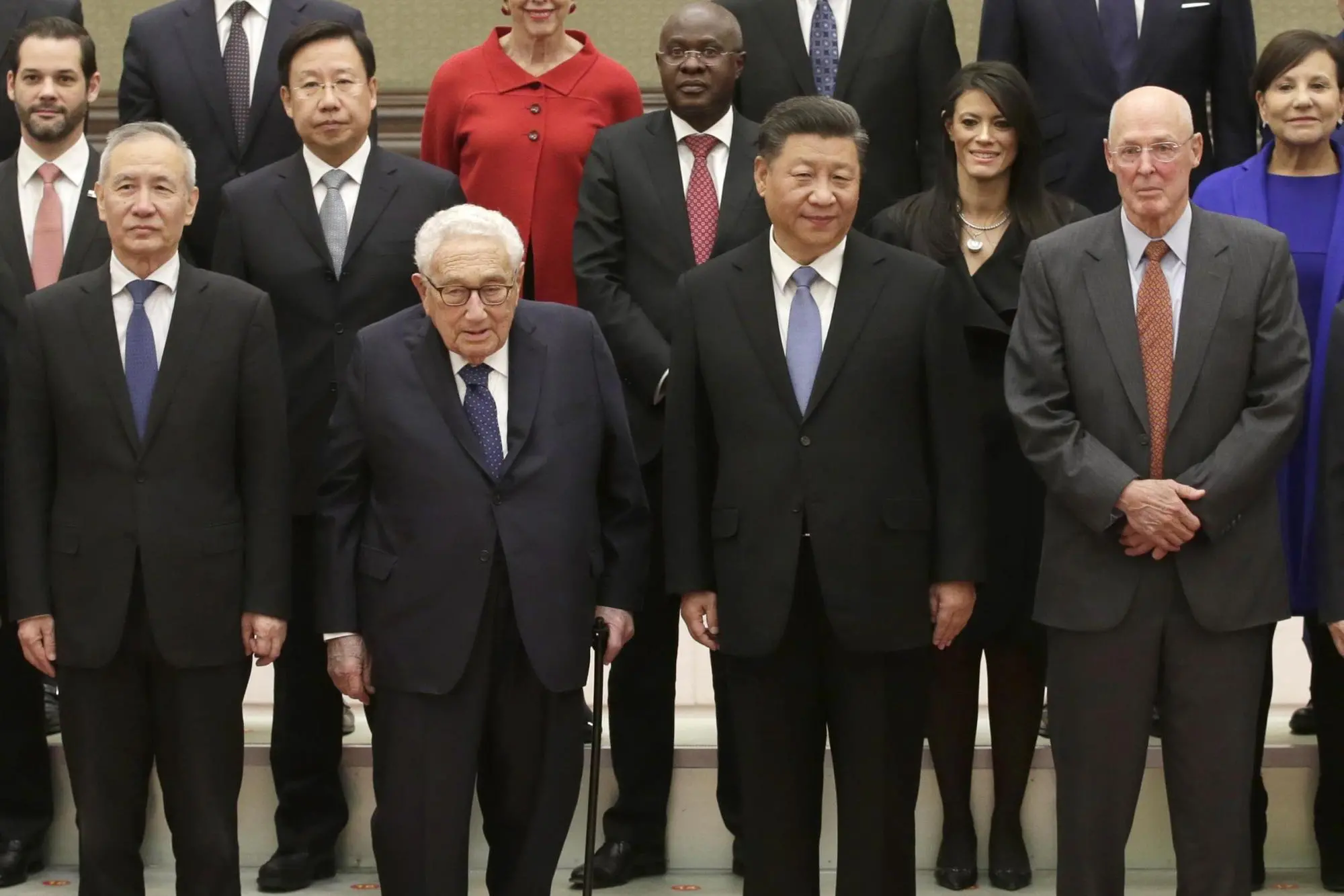 Kissinger con Xi Jinping (Ansa)