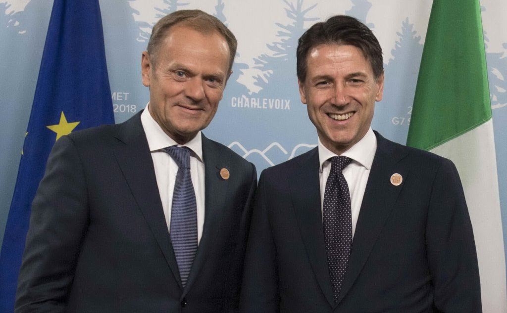 Con il presidente del Consiglio europeo Donald Tusk