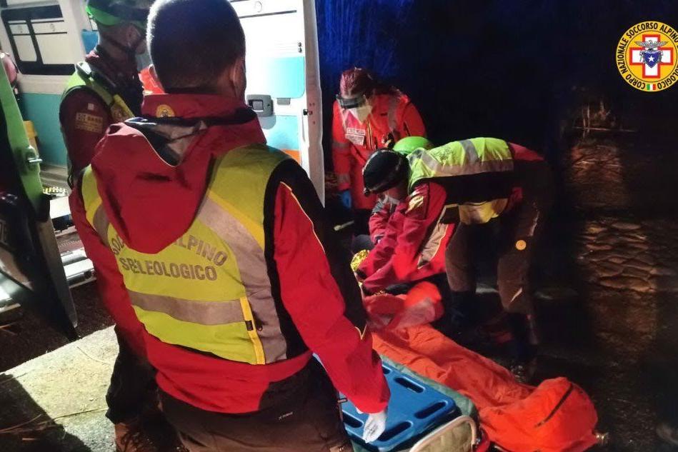 Recuperata e soccorsa l'escursionista ferita a Oridda
