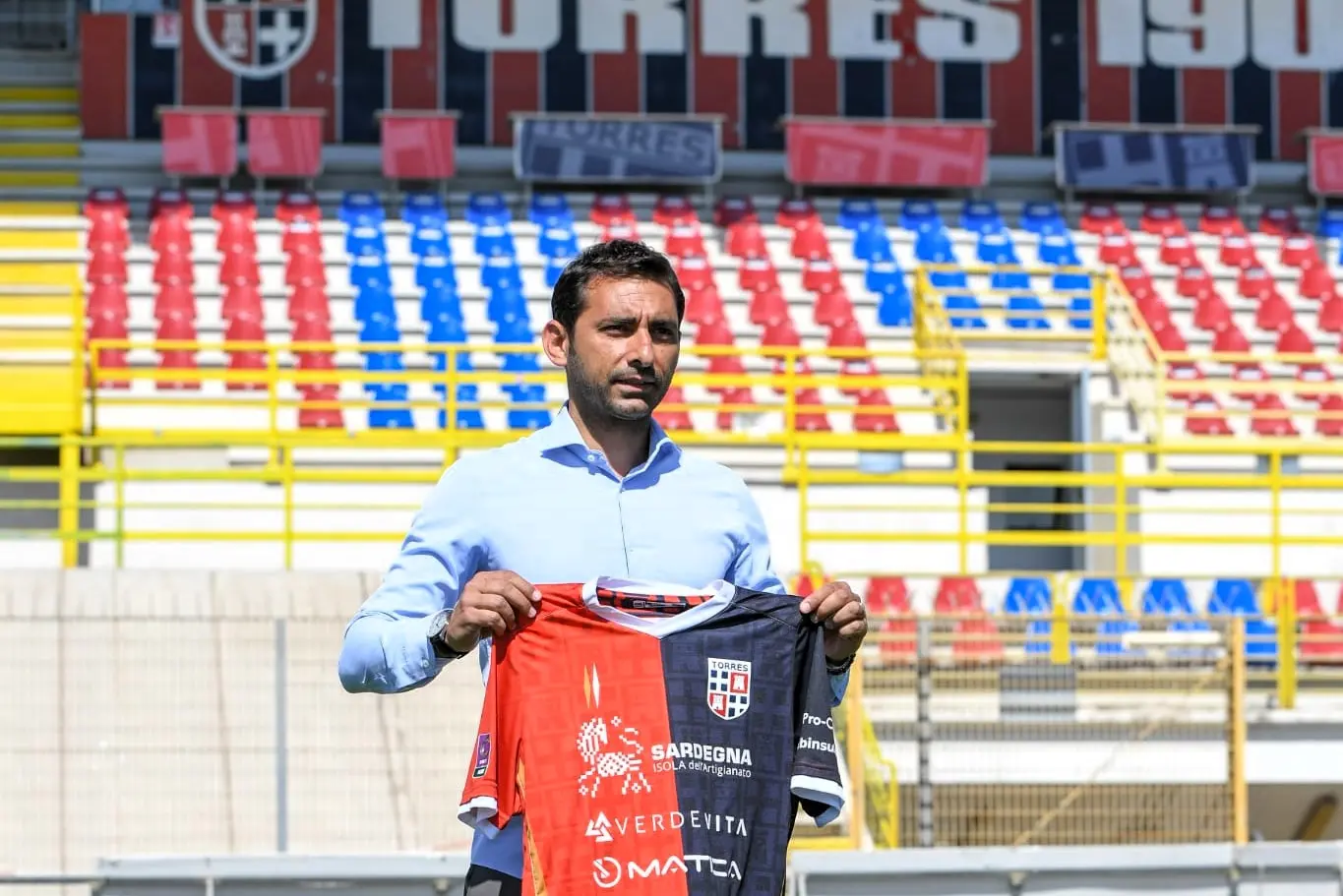 Il nuovo allenatore della Torres, Michele Pazienza