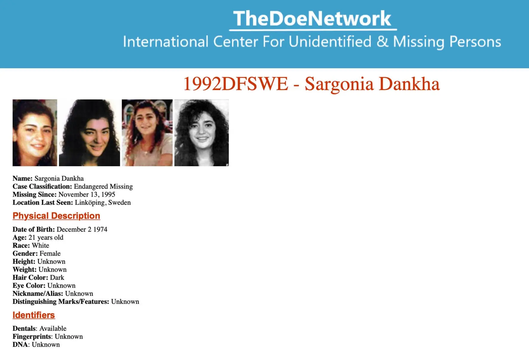 Le foto e le informazioni relative a Sargonia Dankha (foto TheDoeNetwork via Ansa)