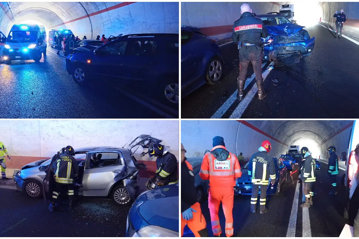 Le immagini dell'incidente (foto L'Unione Sarda)