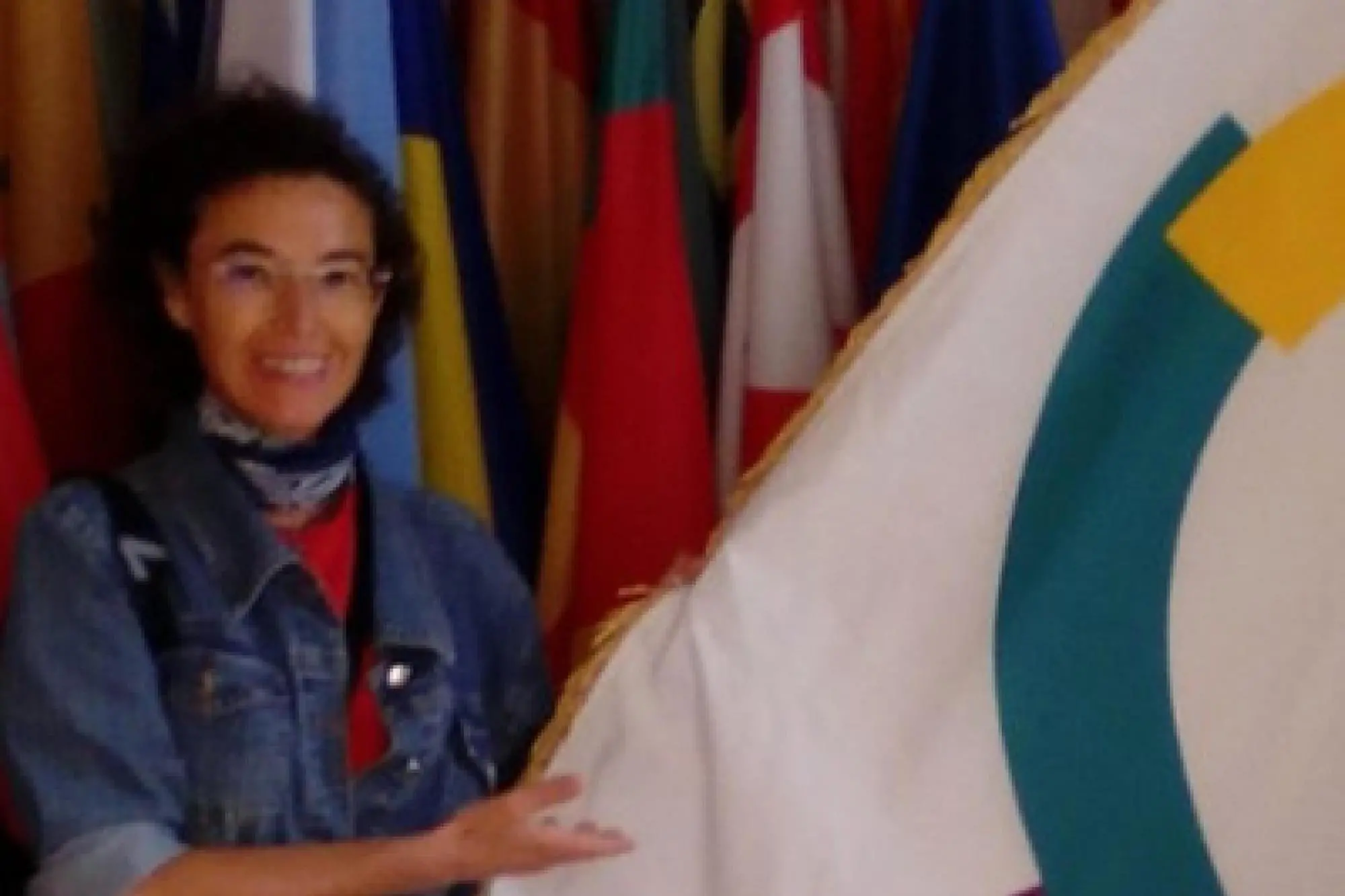 Chiara Mocchi, l'insegnate di francese accoltellata stamani al collo e all'addome da uno studente di terza media, in provincia di Bergamo (foto Ansa)