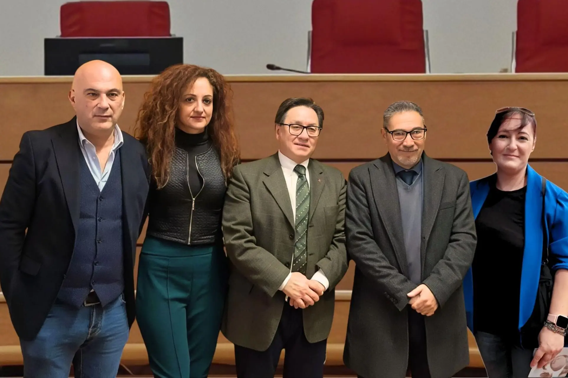 Il gruppo consiliare di Orizzonte Comune Porto Torres (foto concessa)