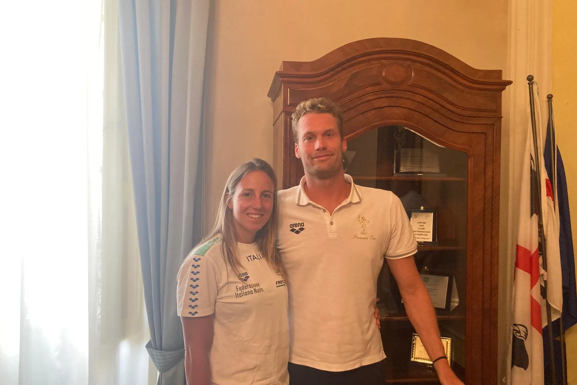 I campioni di nuoto Marcello Guidi e Ginevra Taddeucci (foto Pala)