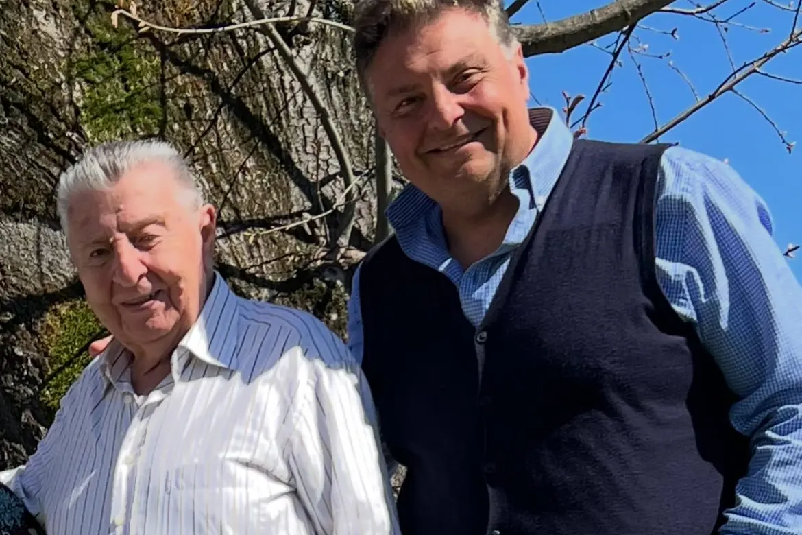 Claudio Lauretta and his father in a photo taken the day before the accident (Facebook photo)