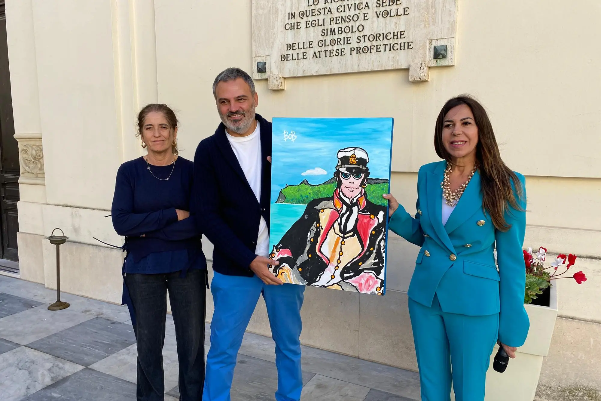 La consegna dell'opera (foto concessa)