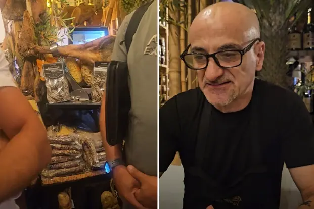 A sinistra i carabinieri del Nas, a destra Pisu