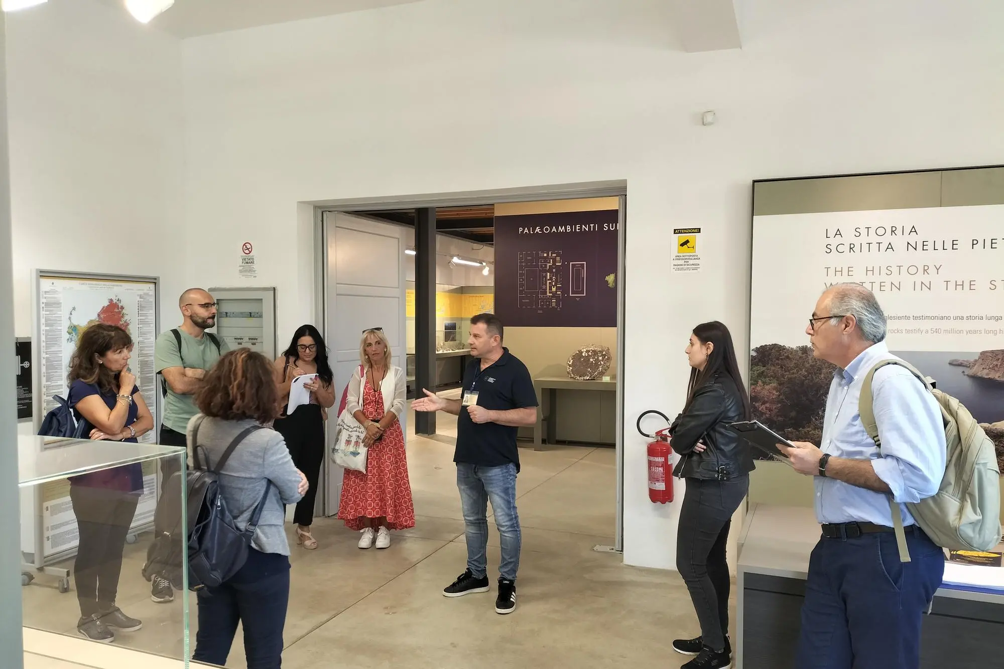 Gli insegnanti al Museo Paleo (L'Unione Sarda - Scano)