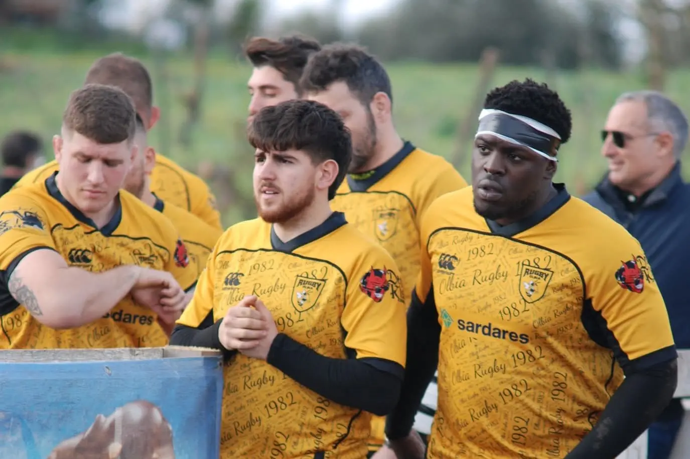 Gli olbiesi esultano a fine match (foto concessa)