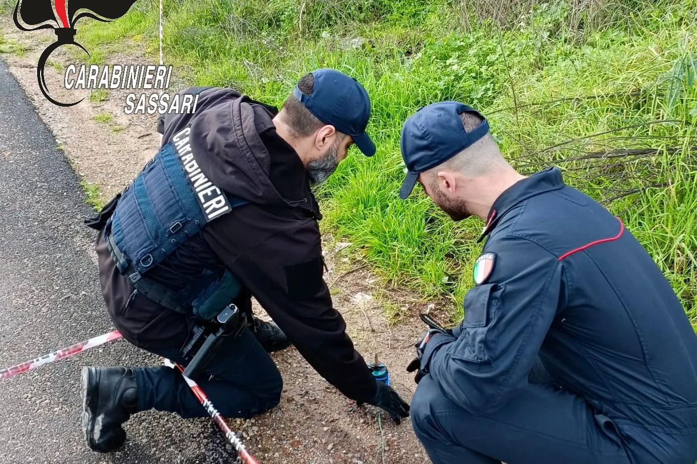 Artificieri al lavoro a Olbia