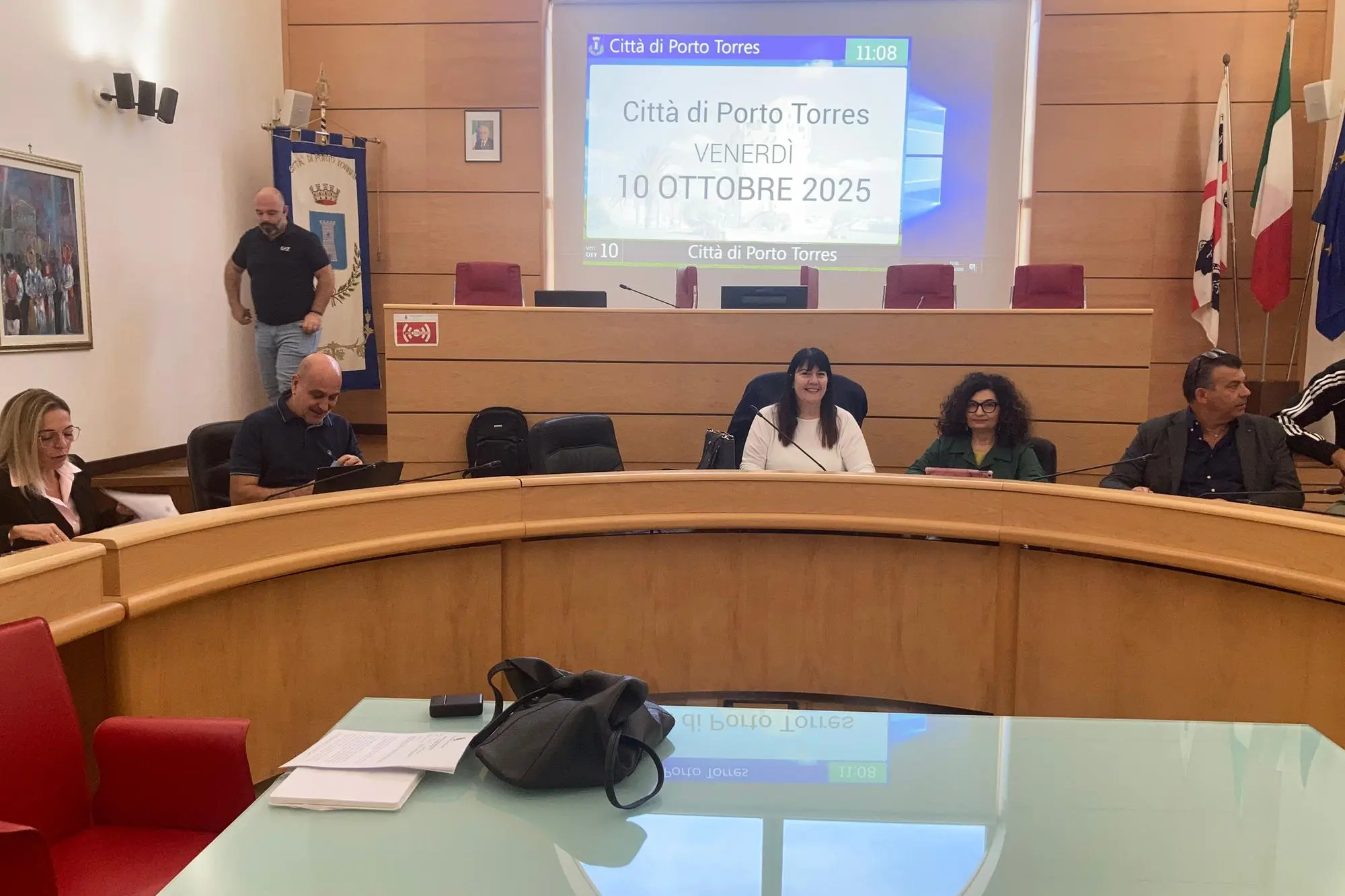 La commissione Attività Produttive a Porto Torres (foto Pala)