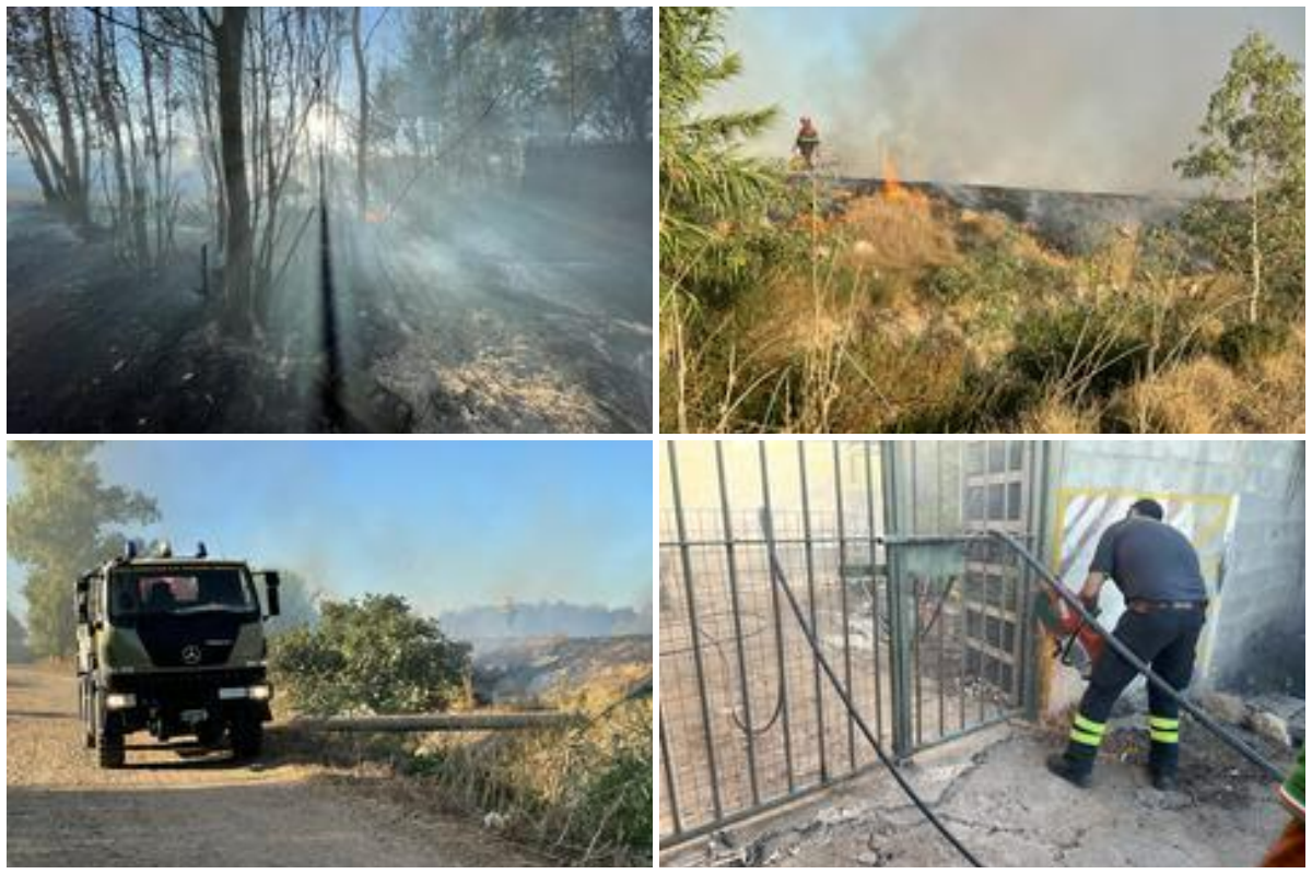 Vasto incendio a Serramanna, le fiamme alimentate dal forte vento: danni a case, aziende e campi