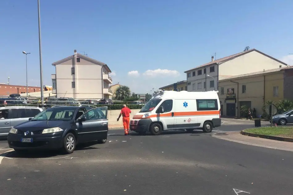 L’incidente di via Cagliari (foto L'Unione Sarda - Sanna)