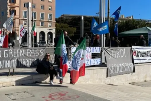 Il sit-in (Ansa)