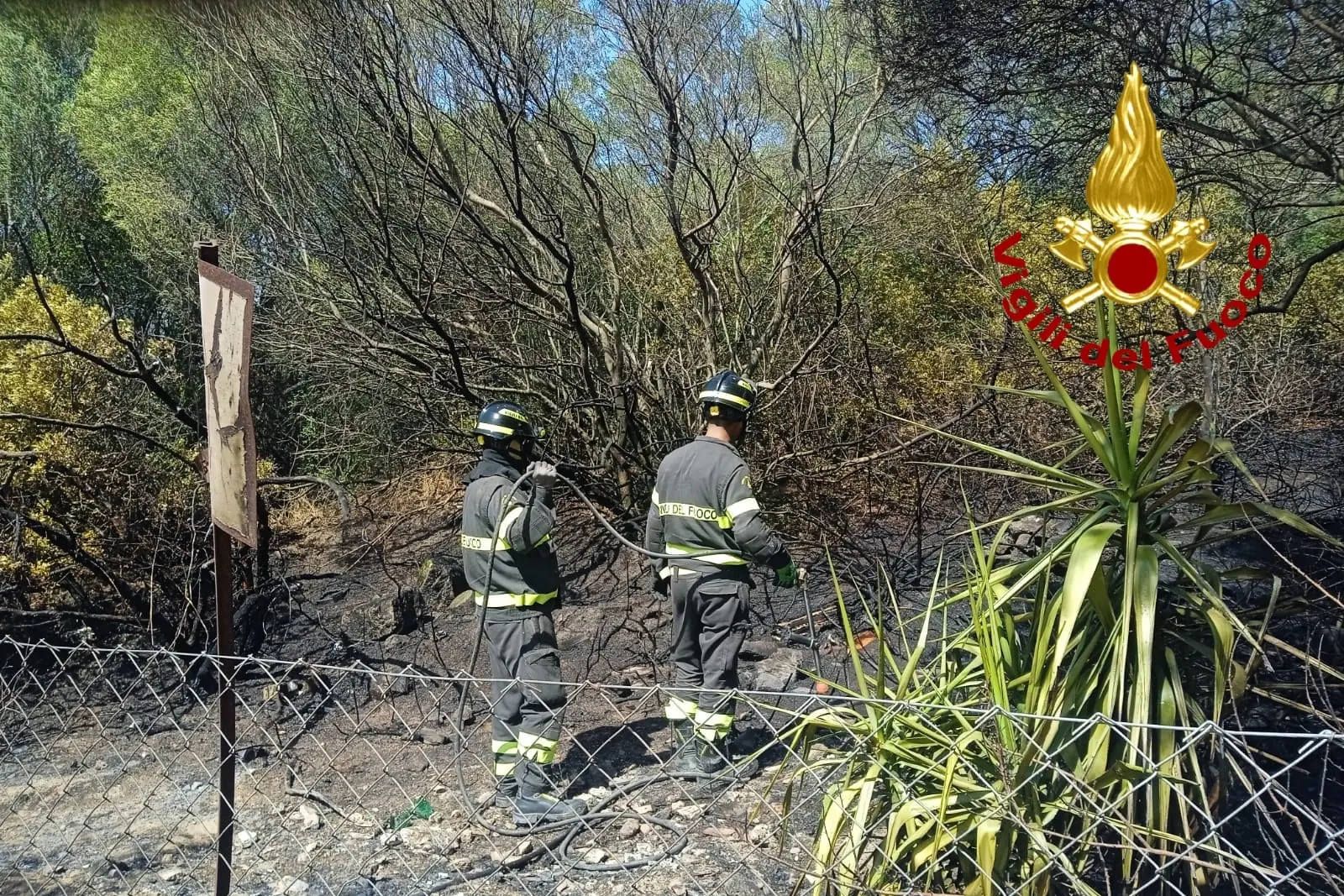 Olbia, l'intervento dei vigili del fuoco
