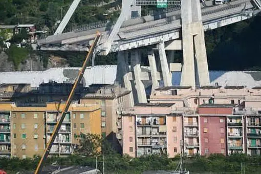 Ponte Morandi (foto Ansa)