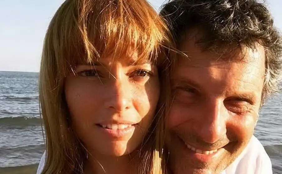 Con la moglie, Carlotta Mantovan