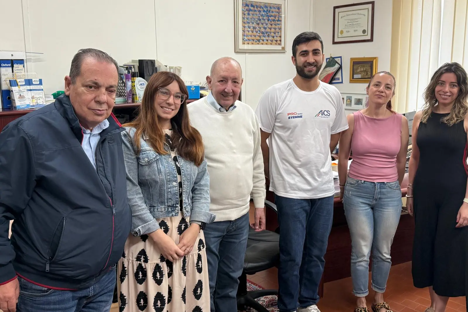 Aics Sassari e la delegazione spagnola