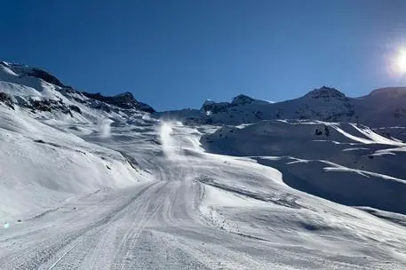 Quattro ragazzi sono rimasti bloccati nella neve a 3mila metri in Valle d'Aosta (foto simbolo Ansa)