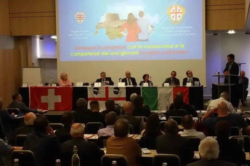 Una foto del Quinto congresso nazionale della Federazione dei circoli sardi in Svizzera