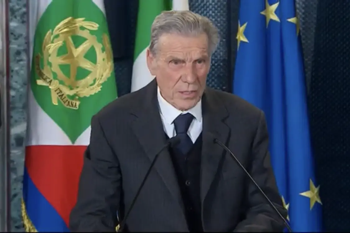 Giulio Marongiu, 85 anni, durante il Giorno del Ricordo al Quirinale