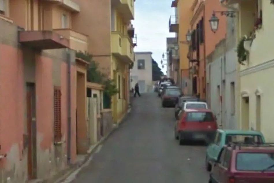 Una strada di Sinnai