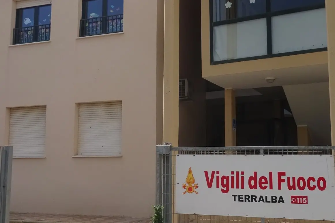 La base dei vigili del Fuoco a Terralba