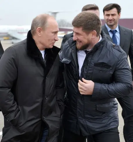 Il leader ceceno a Putin (Ansa)