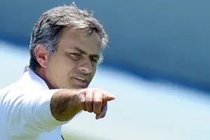 L'allenatore dell'Inter, Jose Muorinho, durante l'allenamento che l'Inter ha svolto nel centro sportivo del Real Madrid alla vigilia della finale di Champions League