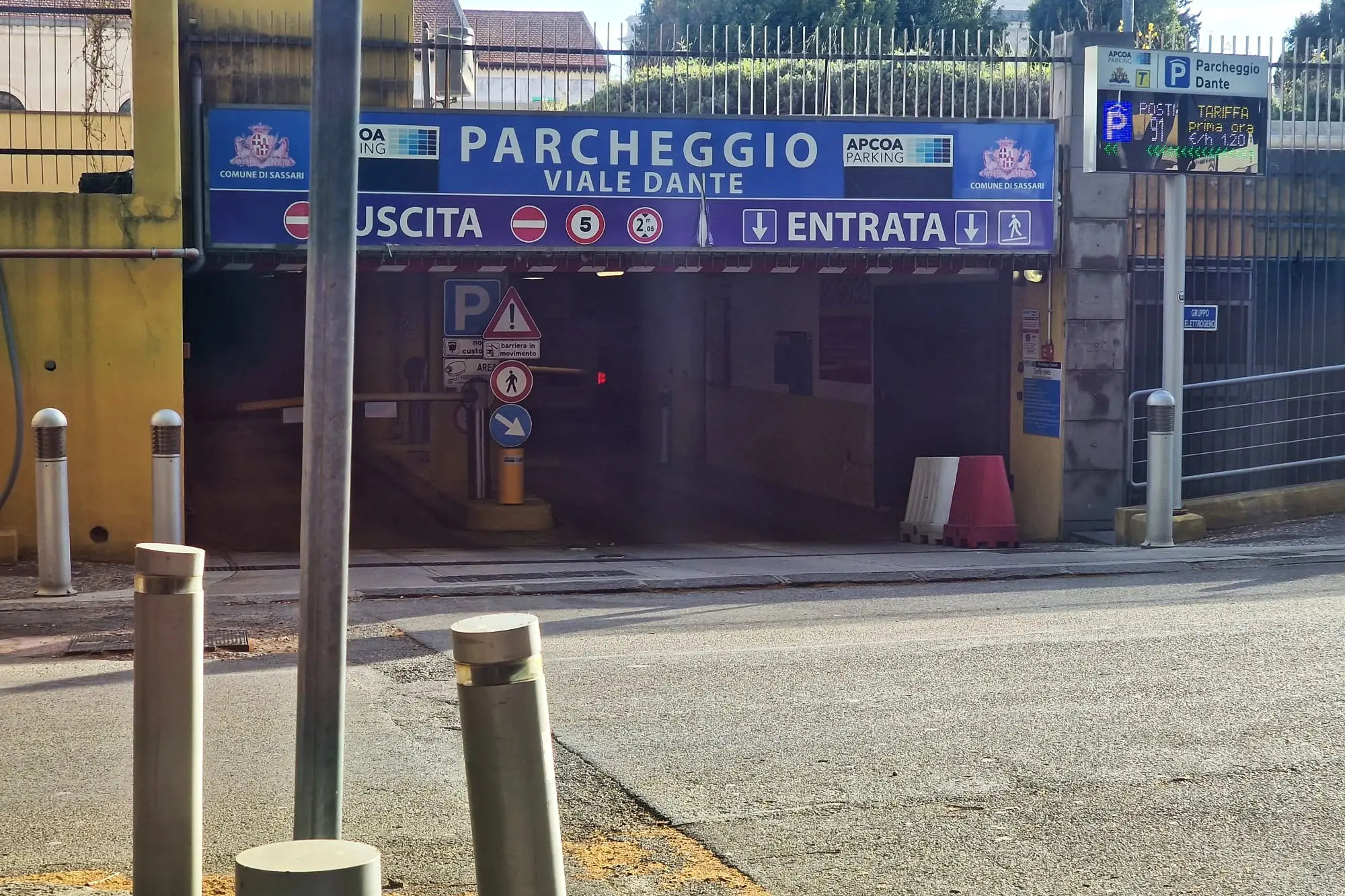 Il parcheggio interrato di viale Dante (foto Floris)