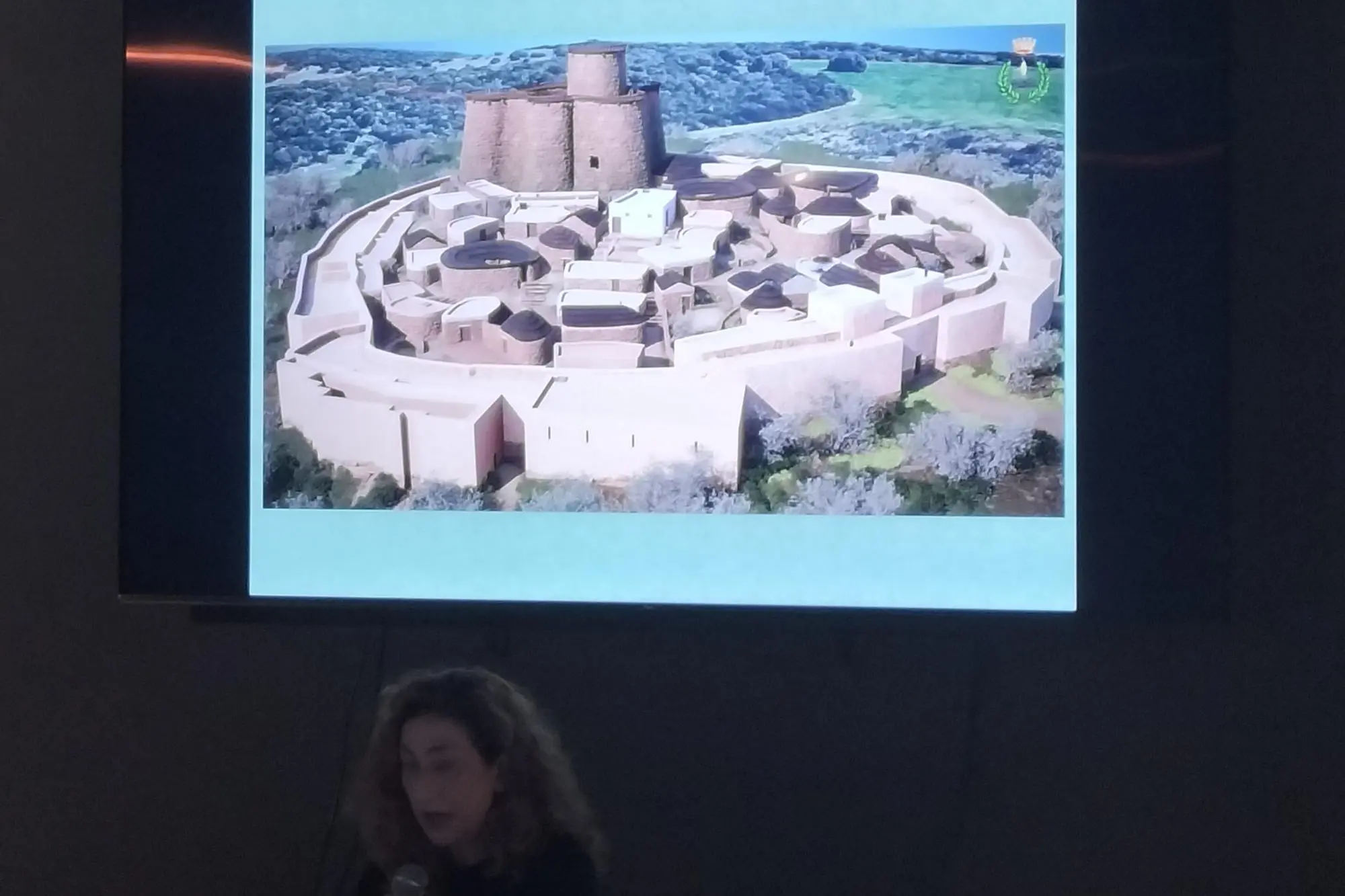 Ricostruzione ipotetica del complesso nuragico Sirai. (foto Scano)