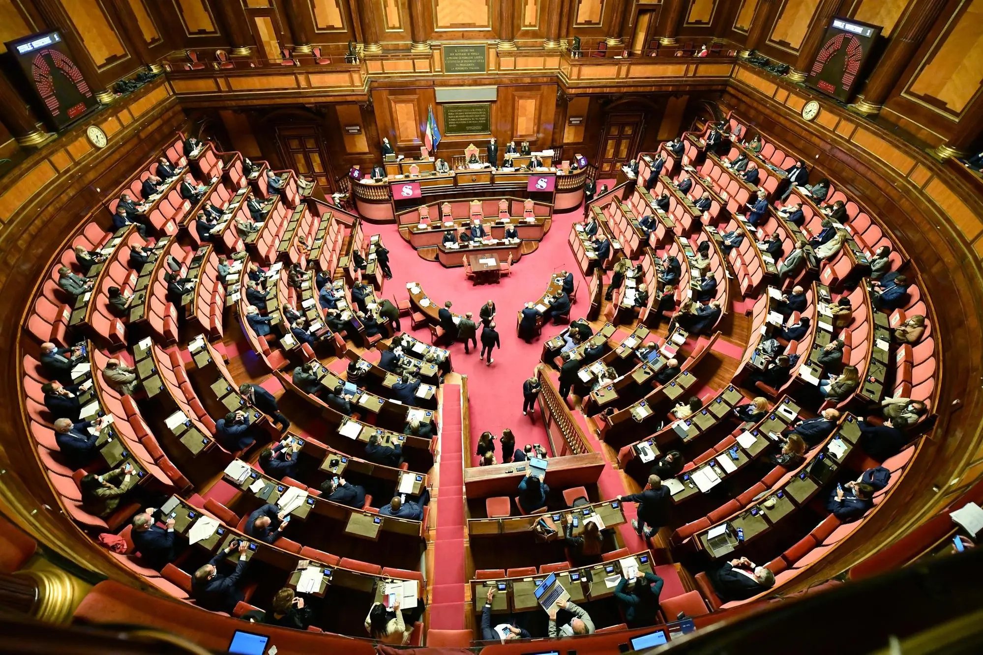 L'aula del Senato (Ansa)