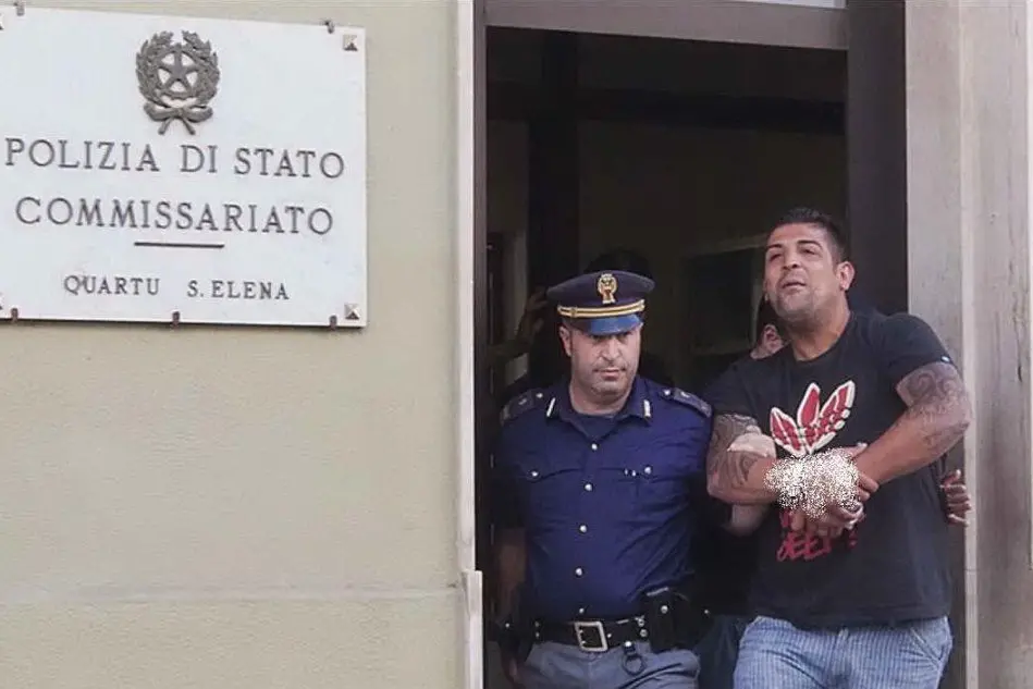 Giulio Collu il giorno dell'arresto il 16 giugno del 2011