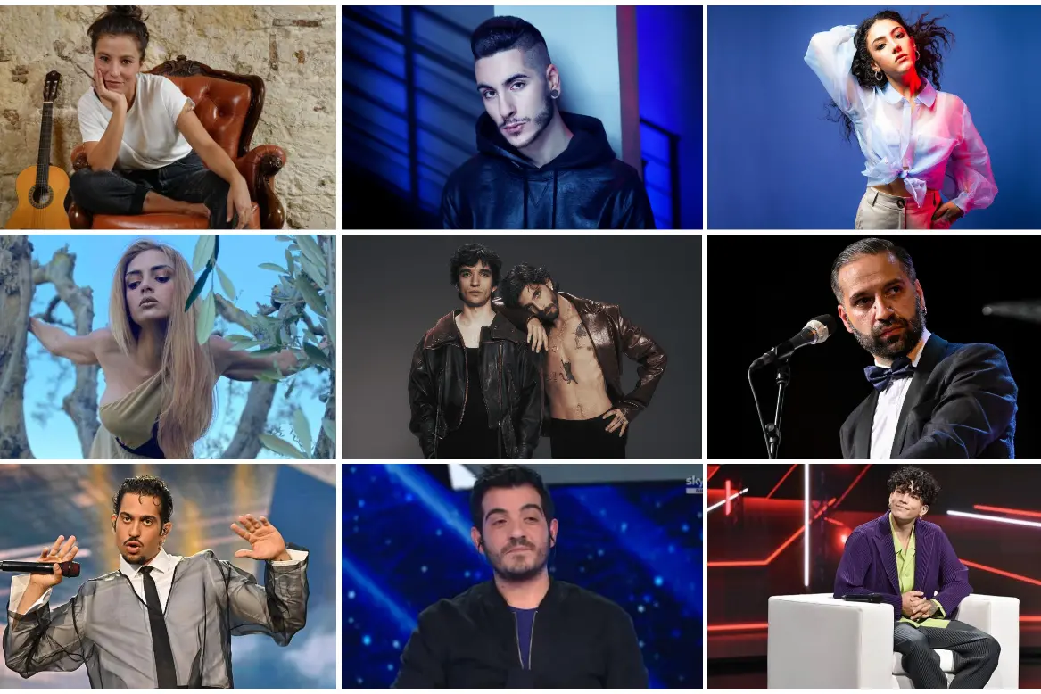 Tutti i sardi a X Factor: Ilaria Porceddu, Madh, Luna Melis, Jessica Mazzoli, Alessandro De Santis dei Santi Francesi, Giuliano Rassu, Mahmood, Mario Gavino Garrucciu e Hell Raton (Archivio)