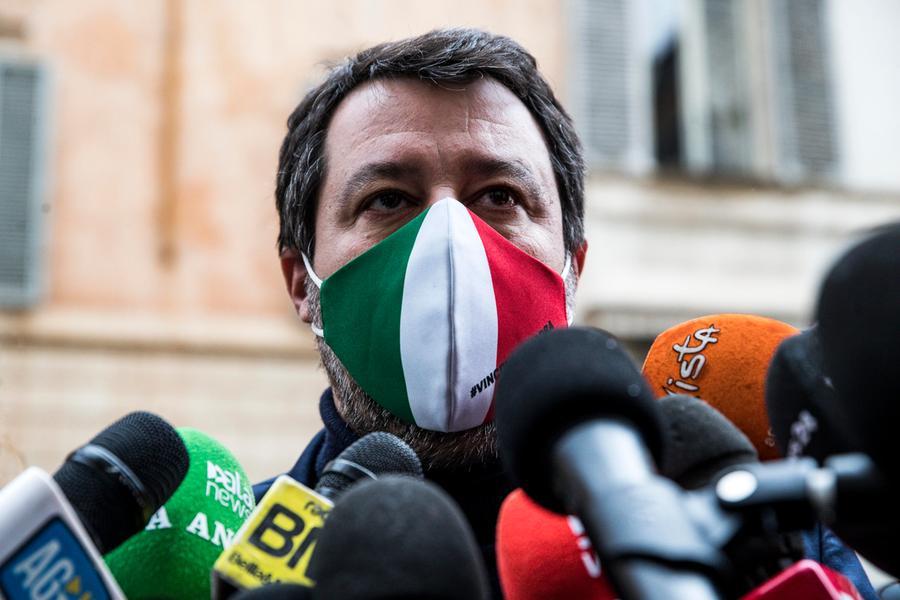 Il leader della Lega, Matteo Salvini (Ansa)
