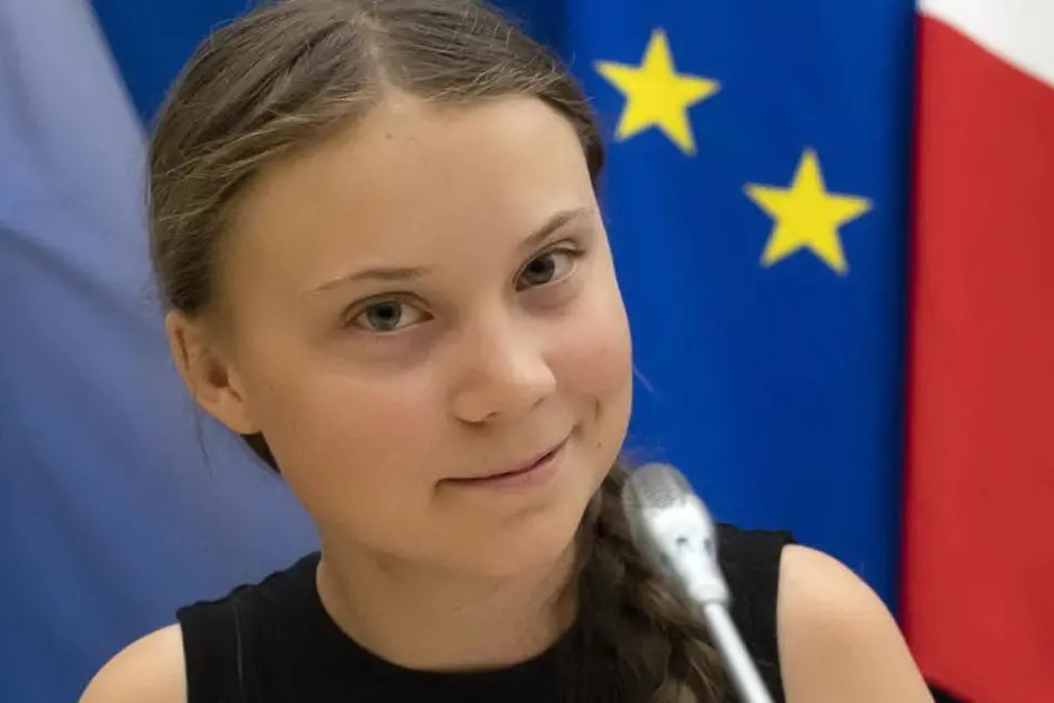 La giovane attivista Greta Thunberg (Ansa)