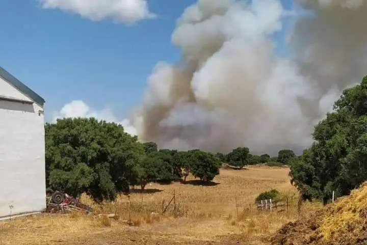 L'incendio a Nule (L'Unione Sarda)